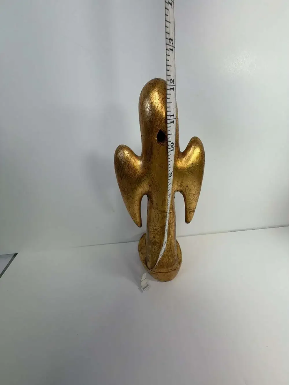 Vintage Gold Leaf Ceramic Angel Candle Holder